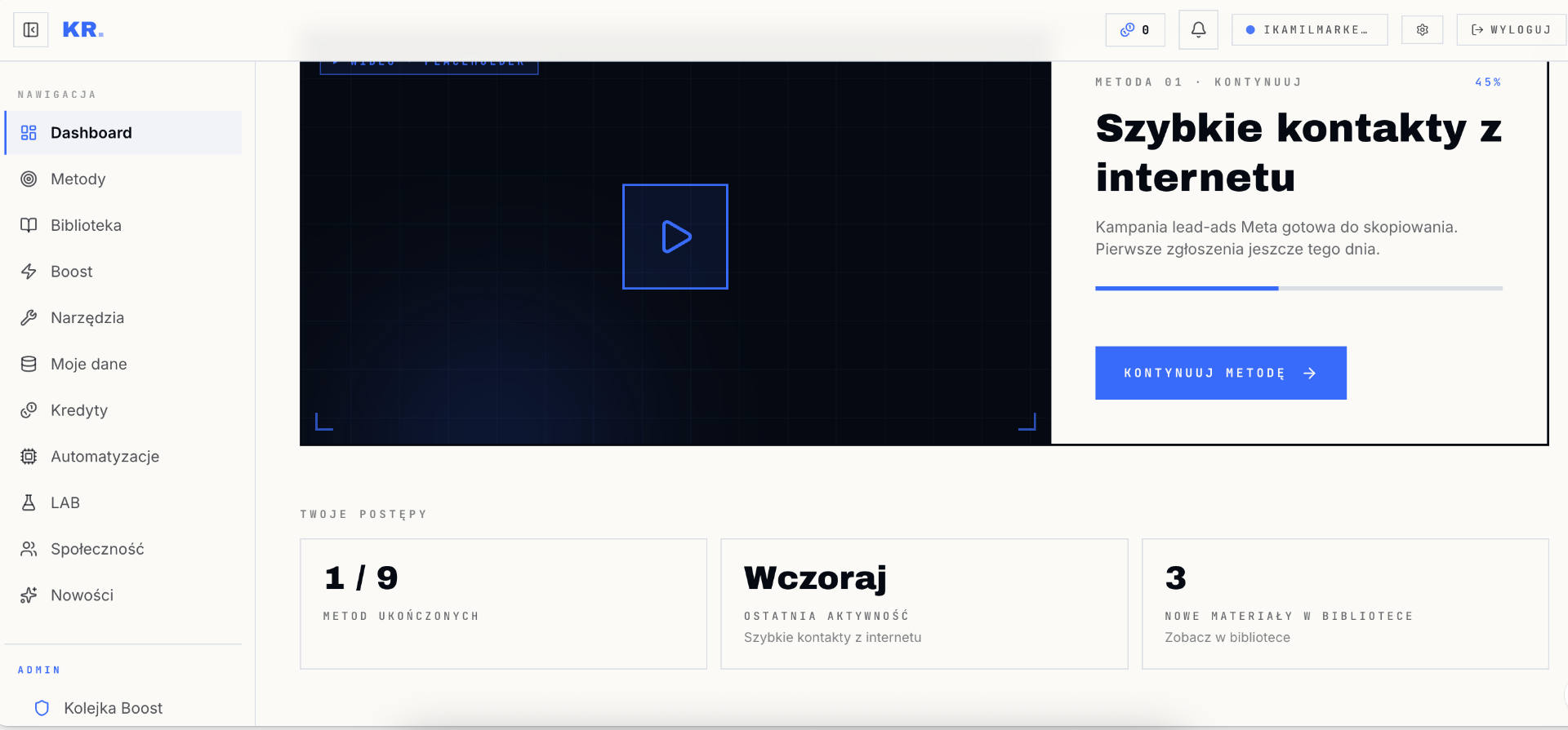 Wnętrze modułu